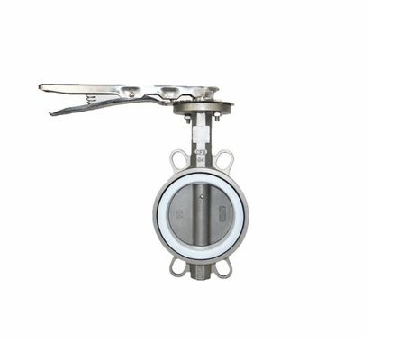 Tipo de oblea válvula de mariposa de acero inoxidable de acero carbono con asiento resistente de PTFE EPDM