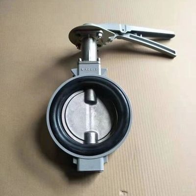 EPDM PTFE sellado de aleación de aluminio Wafer cuerpo de la válvula mariposa para la resistencia a la corrosión