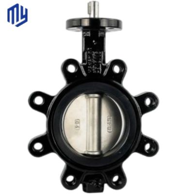 Válvula de diafragma de acero inoxidable de temperatura media, de tipo mariposa para distribución de aceite