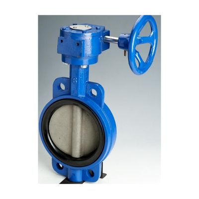 OEM Operador de herramientas de roedor de hierro fundido doble brida EPDM/NBR asiento disco de acero inoxidable de almohadilla Wafer Butterfly Valve