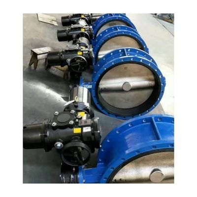 Válvula de mariposa industrial Wcb doble excéntrica diseñada para medios de alta temperatura