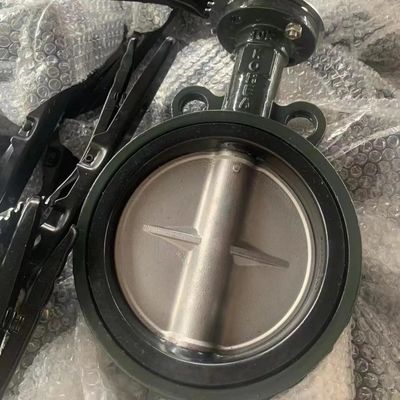 CF8 Placa de hierro fundido Medios de agua 10K Manivela Manual Operado DK Wafer Butterfly Valve