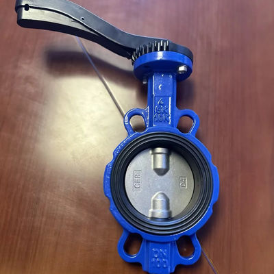 Válvula de mariposa manual de servicio personalizado para OEM tipo de wafer de cinturón de brida de acero dúctil