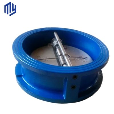 Válvula de verificación de doble placa de acero inoxidable/hierro fundido/acero fundido para medios de gas