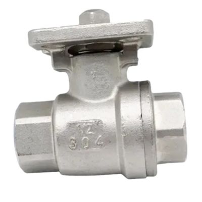 Temperatura normal SS304/SS316 de acero inoxidable con rosca 2PC de dos piezas válvula de bola