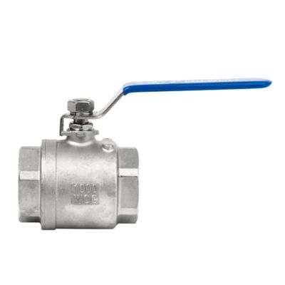 Válvula de bolas de 2 piezas de PVC de mango de acero para gas, aceite, agua y medios de temperatura normal