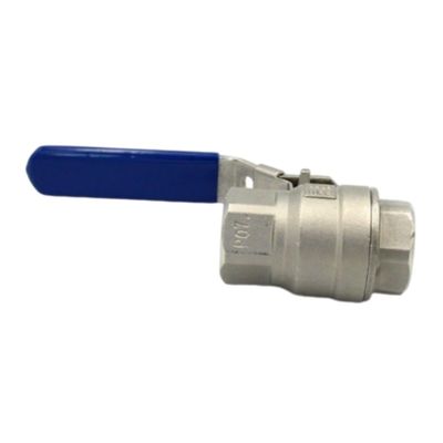 2PC de acero inoxidable de hilo interno manija de bloqueo de válvula de bola para un rendimiento confiable