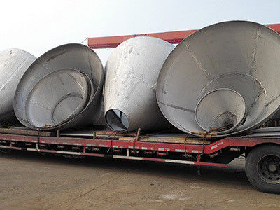 Polishing 304 de acero inoxidable cabeza cónica cono fin de plato cabezas del tanque con conexión de soldadura