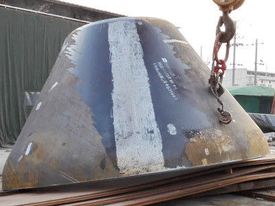 Polishing 304 de acero inoxidable cabeza cónica cono fin de plato cabezas del tanque con conexión de soldadura