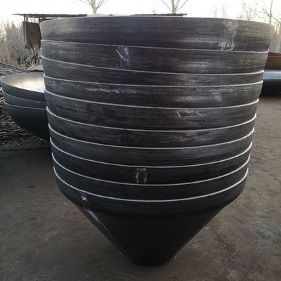 Acero al carbono personalizado Acero inoxidable Cono plano de fondo del tanque Cabezas cónicas para el diseño