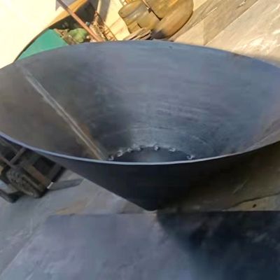 Acero al carbono personalizado Acero inoxidable Cono plano de fondo del tanque Cabezas cónicas para el diseño