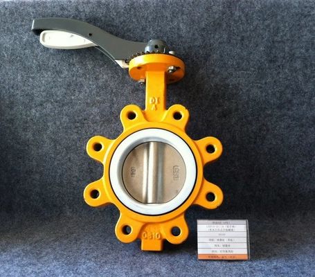 Medios de agua PN10 PN16 Rubber Seal Lug Tipo de válvula mariposa Lt Tipo de gusano accionado