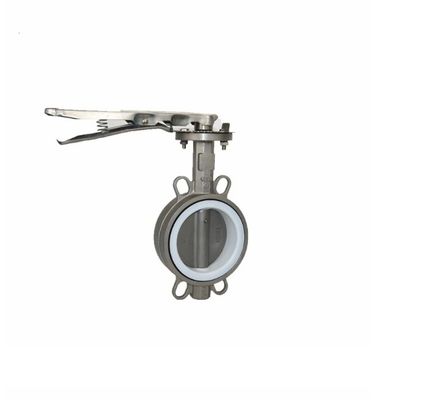 Tipo de oblea válvula de mariposa de acero inoxidable de acero carbono con asiento resistente de PTFE EPDM