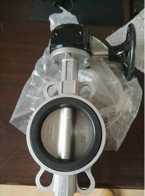 Válvula de mariposa de acero inoxidable de medios de agua sanitarios con mango de excelente