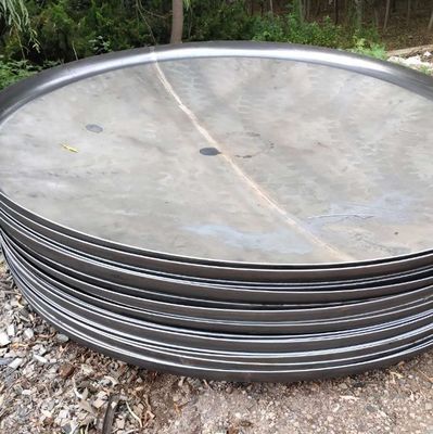 Tamaño personalizado de soldadura Fondo de tanque 1000 mm cabeza plana elipsoidal para piezas iguales de la caldera