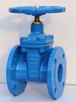 Control de flujo de agua HT200 Tipo de válvula de puerta de brida de hierro fundido con rueda de mano de hierro dúctil