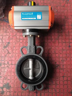 PN16 PN25 DN40-DN400 300LB de baja temperatura manual con sello duro de metal válvula de mariposa de obleas neumáticas