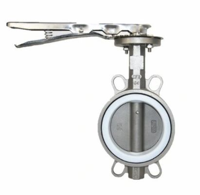 Válvula de mariposa de acero inoxidable/acero carbono de tamaño de puerto OEM con operación manual