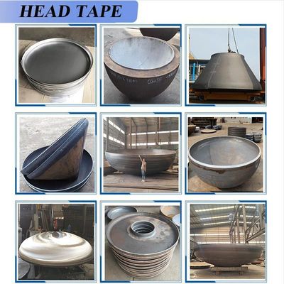 Codo de cabeza igual Círculo de 1000 mm Cubierto con plato Astm A403 Acero 316L ASME Cabeza de plato elíptica