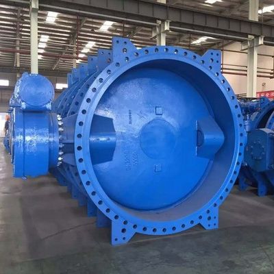 Excelente de hierro dúctil EPDM revestido Wras Control industrial de doble excentricidad de la brida de la válvula de mariposa