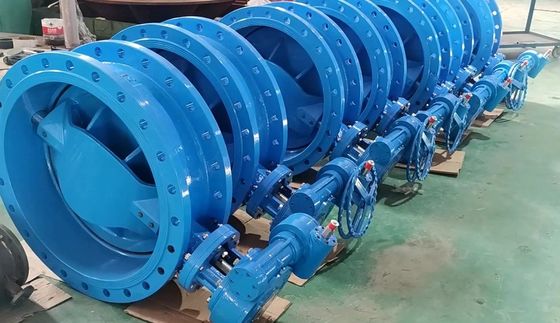Excelente de hierro dúctil EPDM revestido Wras Control industrial de doble excentricidad de la brida de la válvula de mariposa