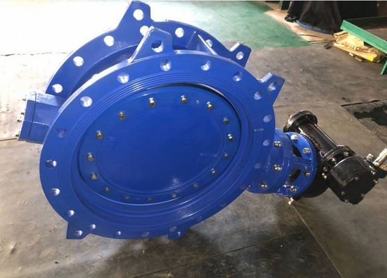 Excelente de hierro dúctil EPDM revestido Wras Control industrial de doble excentricidad de la brida de la válvula de mariposa