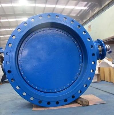 Excelente de hierro dúctil EPDM revestido Wras Control industrial de doble excentricidad de la brida de la válvula de mariposa