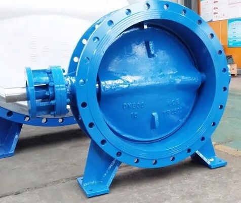 Válvula de mariposa excéntrica con doble flanco doble con actuador eléctrico neumático