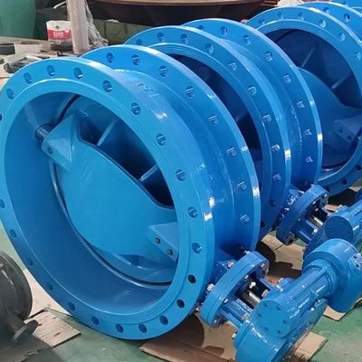 PN10 PN16 PN25 CLASS150 válvula de mariposa excéntrica de doble flanqueado con doble desplazamiento con neumático eléctrico