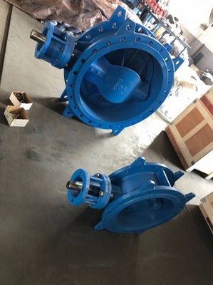 PN10 PN16 PN25 CLASS150 válvula de mariposa excéntrica de doble flanqueado con doble desplazamiento con neumático eléctrico