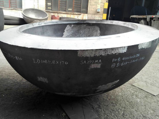 Cabeza hemisférica de prensado en caliente de gran diámetro para recipiente de presión de acero al carbono