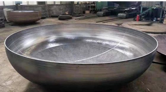 Cabeza hemisférica de prensado en caliente de gran diámetro para recipiente de presión de acero al carbono