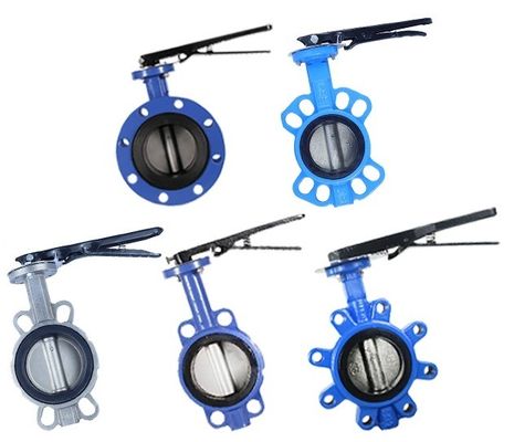 Material de sellado de PTFE de hierro dúctil, engranaje de gusano eléctrico, válvula de mariposa para industria