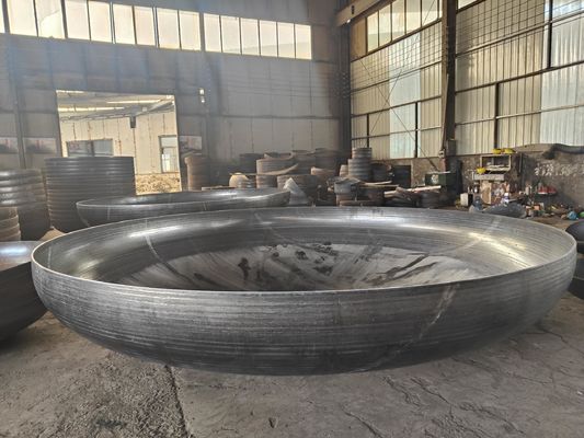 Conexión de soldadura de acero carbono cabeza de tanque elíptica con el extremo de la placa