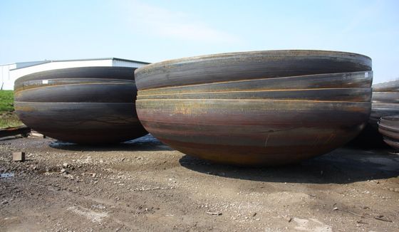 Conexión de soldadura de acero carbono cabeza de tanque elíptica con el extremo de la placa
