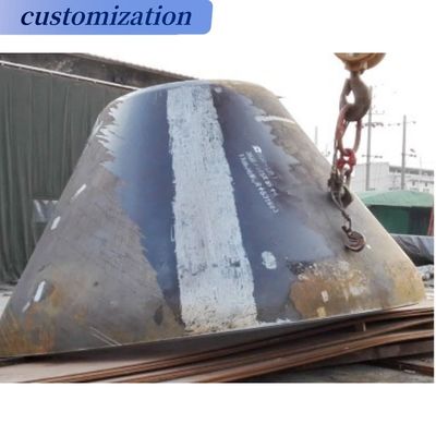 Apoyo personalizado OEM 304 cabeza cónica de acero cónico inoxidable extremo para el fondo del tanque
