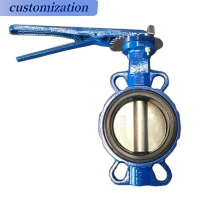 Vender CF8 Di Ci EPDM PTFE fuerte ácido dúctil de hierro palanca operada de la oblea de la válvula mariposa