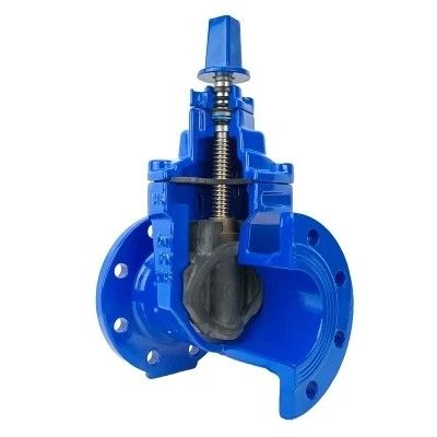 DN80 DN200 Estirador de tipo Y para tubos de HDPE PN16 válvula de puerta de hierro dúctil de acero carbono