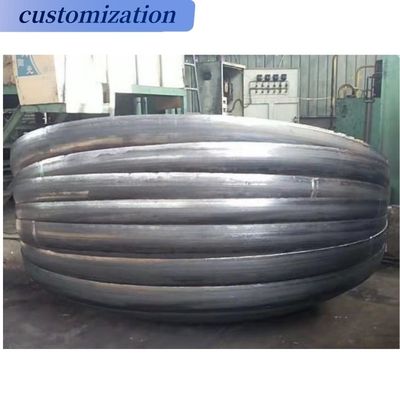 Apoyo personalizado ASME Estándar de fondo esférico revestido de material del tanque con extremos de plato