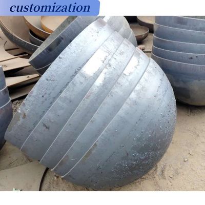 Apoyo personalizado ASME Estándar de fondo esférico revestido de material del tanque con extremos de plato