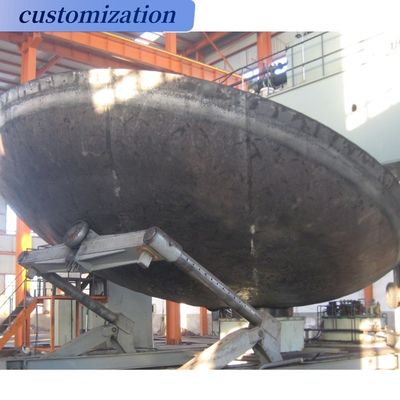Apoyo personalizado ASME Estándar de fondo esférico revestido de material del tanque con extremos de plato
