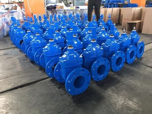 Disponible válvula de puerta OEM BS515 DIN F4 F5 AWWA Sello de caucho de tronco dúctil sin elevación