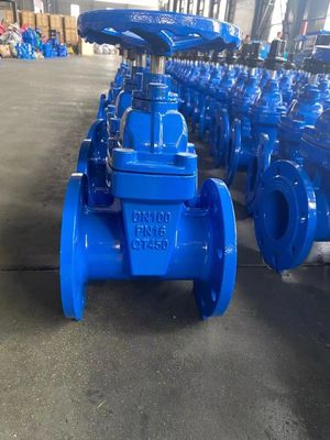 Disponible válvula de puerta OEM BS515 DIN F4 F5 AWWA Sello de caucho de tronco dúctil sin elevación