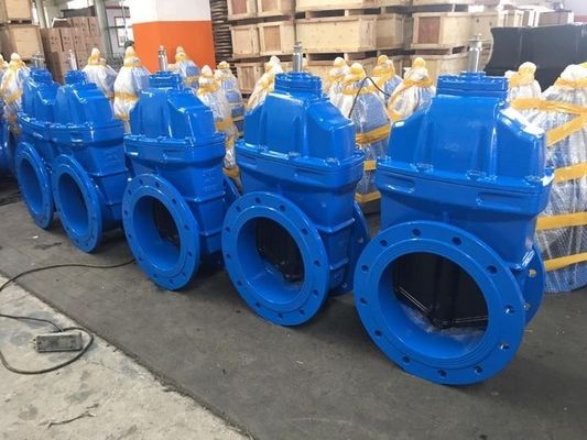 Válvulas de puerta DIN3352 F4 de hierro fundido Válvula de asiento resistente con acabado de acero inoxidable