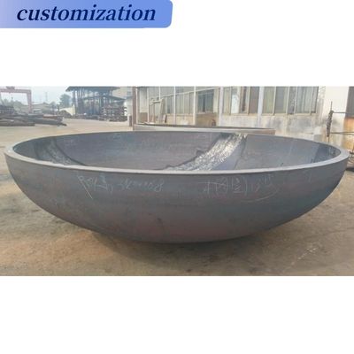 Conexión de soldadura Cabezas de tanque de acero con extremo de plato para partes de calderas de círculo hemisférico