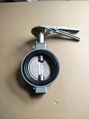 Servicio personalizado Cuerpo de aleación de aluminio estándar de dos piezas Wafer Wafer Butterfly Valve