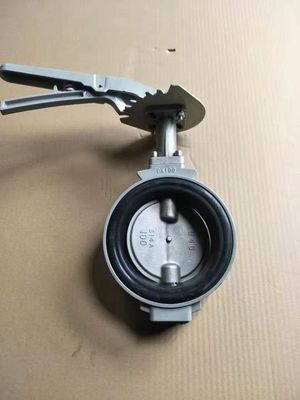 Servicio personalizado Cuerpo de aleación de aluminio estándar de dos piezas Wafer Wafer Butterfly Valve