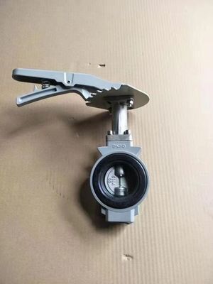 Servicio personalizado Cuerpo de aleación de aluminio estándar de dos piezas Wafer Wafer Butterfly Valve