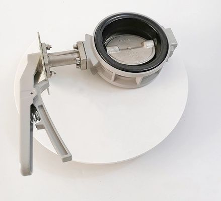EPDM PTFE sellado de aleación de aluminio Wafer cuerpo de la válvula mariposa para la resistencia a la corrosión