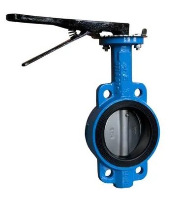 Estructura del diafragma 4 pulgadas centro de la oblea de la válvula de mariposa Manual de la manija para el soporte OEM